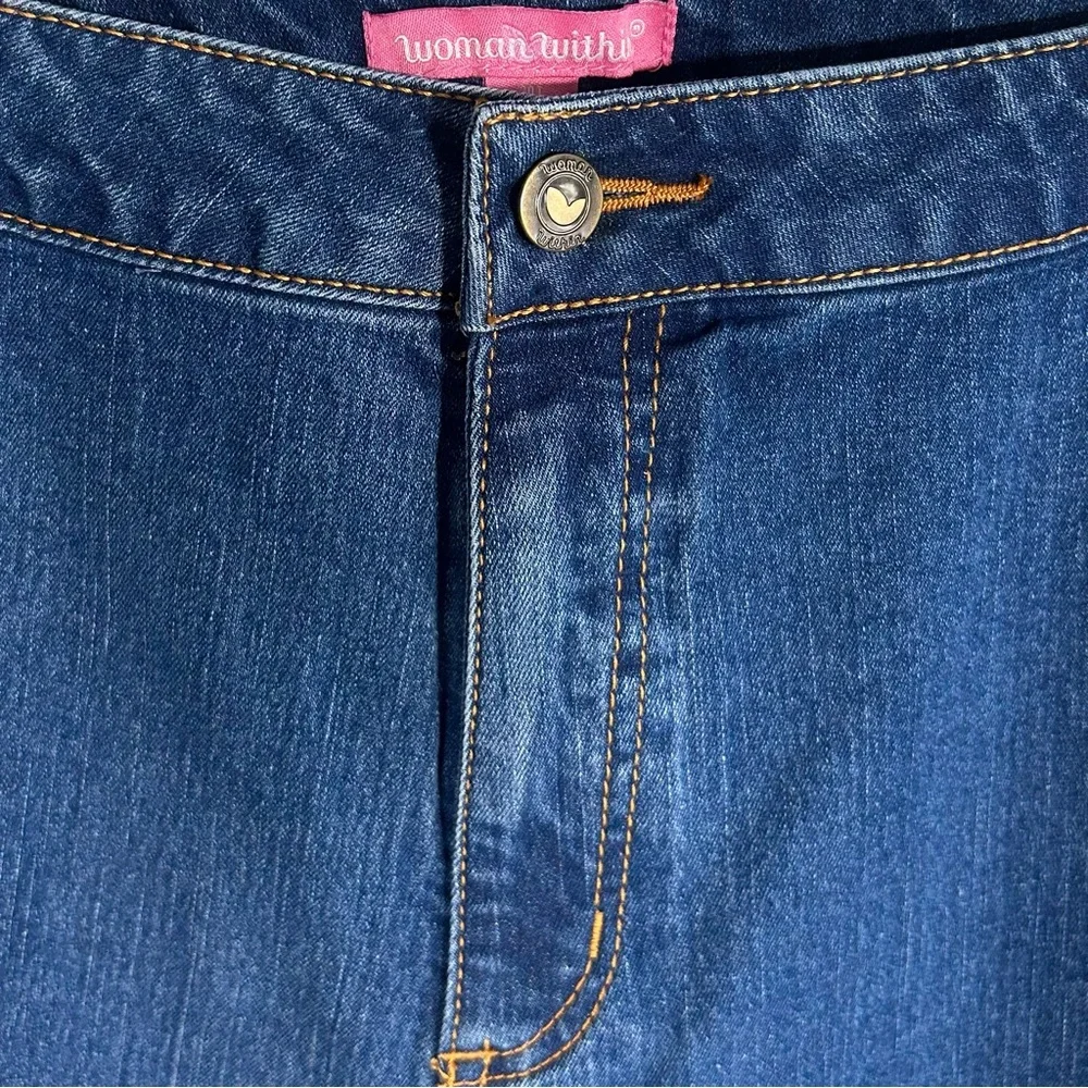 Woman Within 20T Tall Women’s Plus Size Blue Stretch Denim Jeans 38x33 High-Rise - Picture 3 of 6